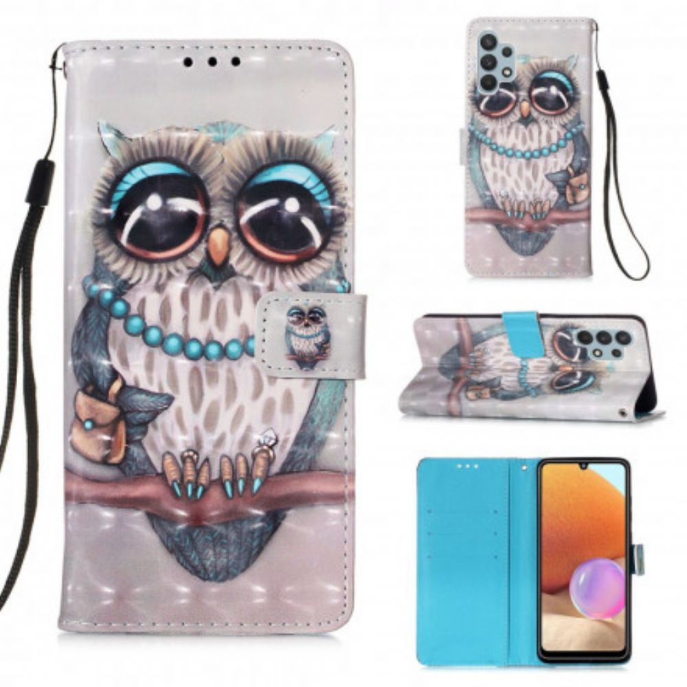 Folio-hoesje voor Samsung Galaxy A32 4G Miss Uil