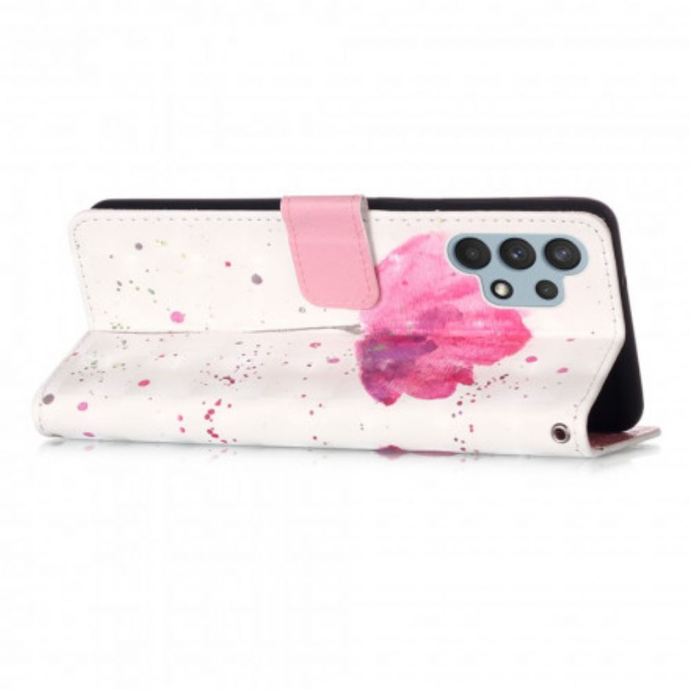 Hoesje Folio-hoesje voor Samsung Galaxy A32 4G Aquarel Halster