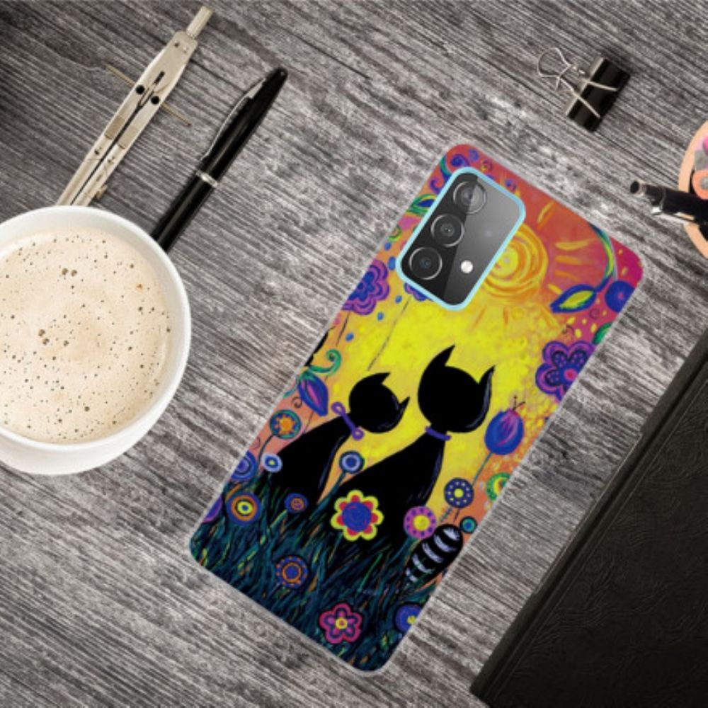 Hoesje voor Samsung Galaxy A32 4G Cartoon Kat