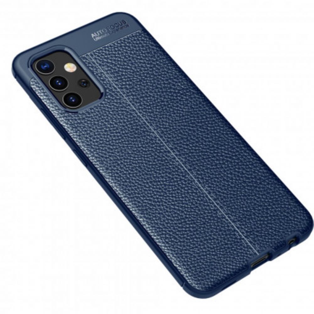 Hoesje voor Samsung Galaxy A32 4G Dubbele Lijn Litchi Leder Effect