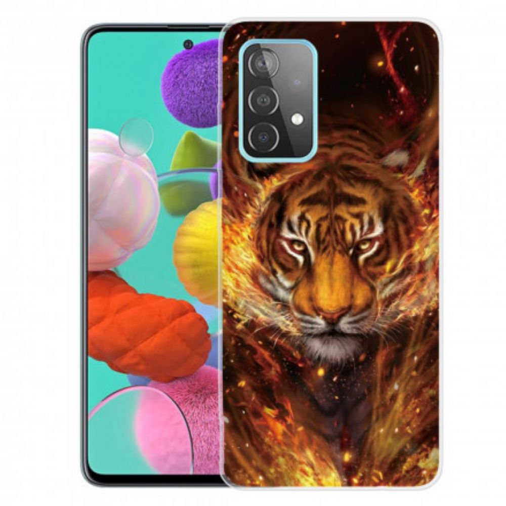 Hoesje voor Samsung Galaxy A32 4G Flexibele Tijger