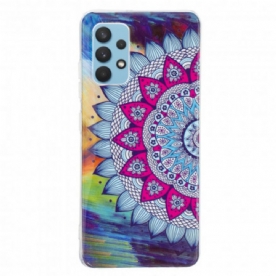 Hoesje voor Samsung Galaxy A32 4G Fluorescerende Kleurrijke Mandala