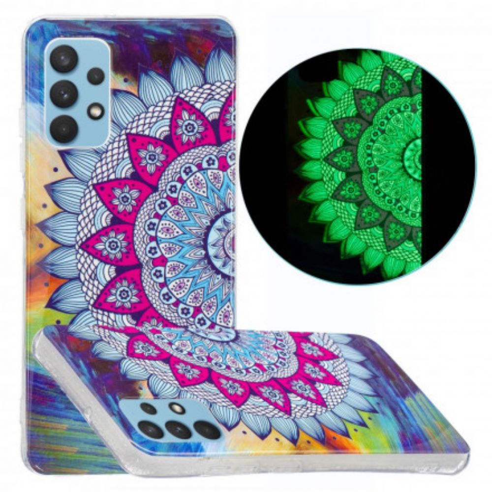 Hoesje voor Samsung Galaxy A32 4G Fluorescerende Kleurrijke Mandala