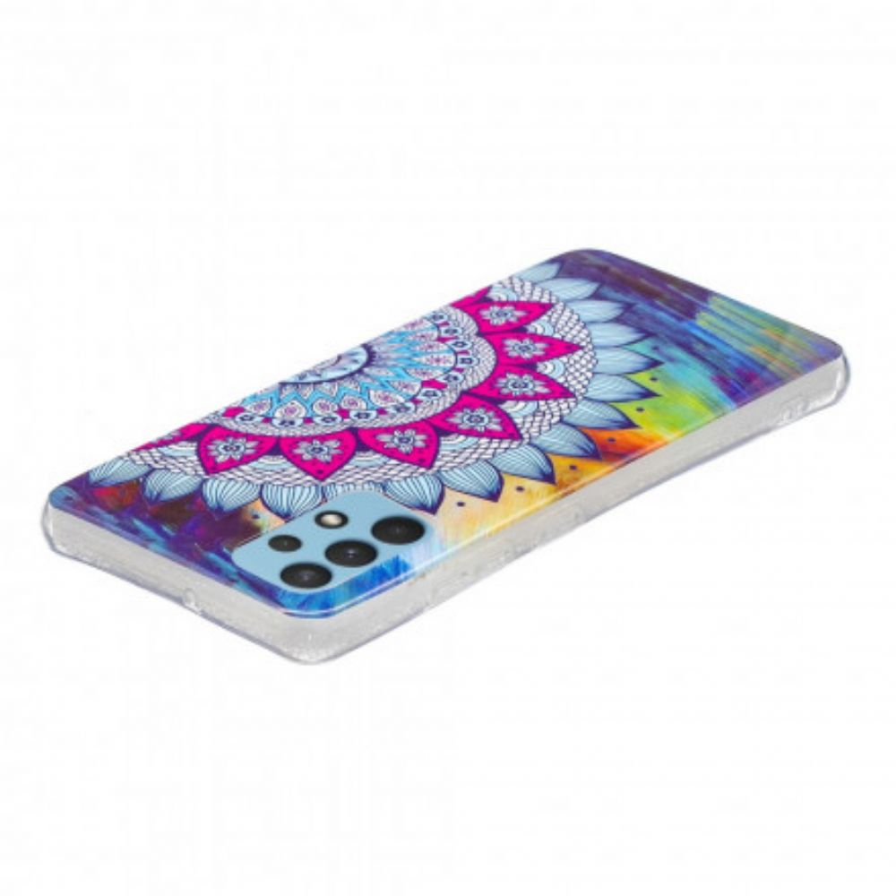 Hoesje voor Samsung Galaxy A32 4G Fluorescerende Kleurrijke Mandala