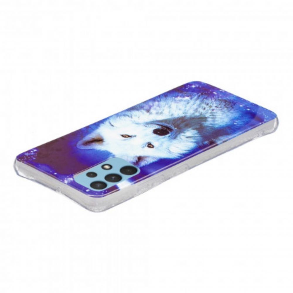 Hoesje voor Samsung Galaxy A32 4G Fluorescerende Wolf-serie