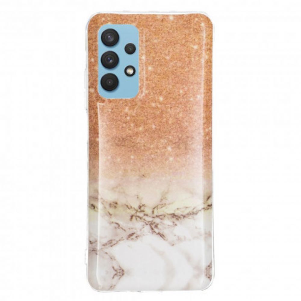 Hoesje voor Samsung Galaxy A32 4G Glitter Marmer