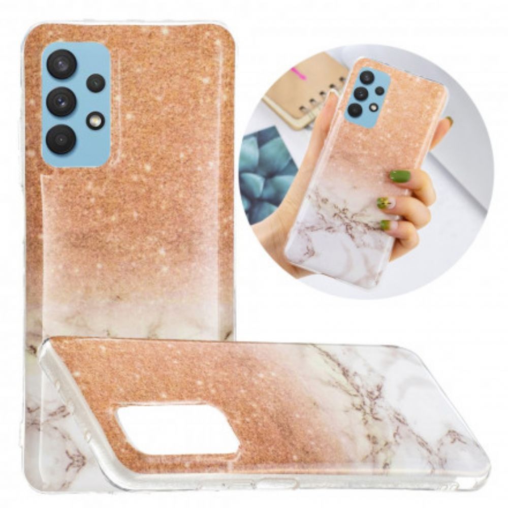 Hoesje voor Samsung Galaxy A32 4G Glitter Marmer