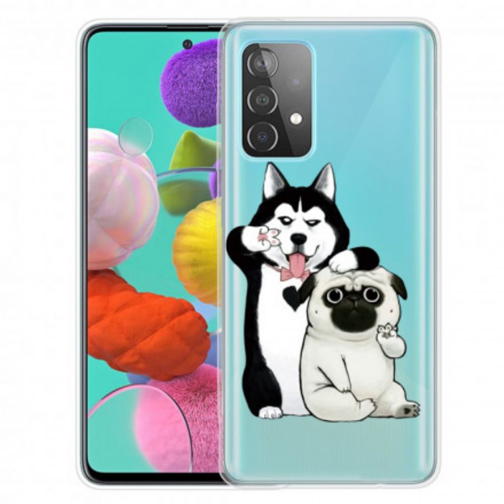 Hoesje voor Samsung Galaxy A32 4G Grappige Honden