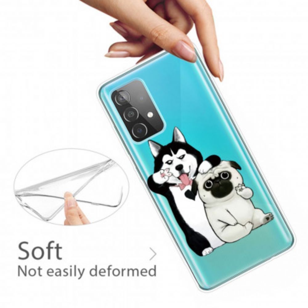 Hoesje voor Samsung Galaxy A32 4G Grappige Honden