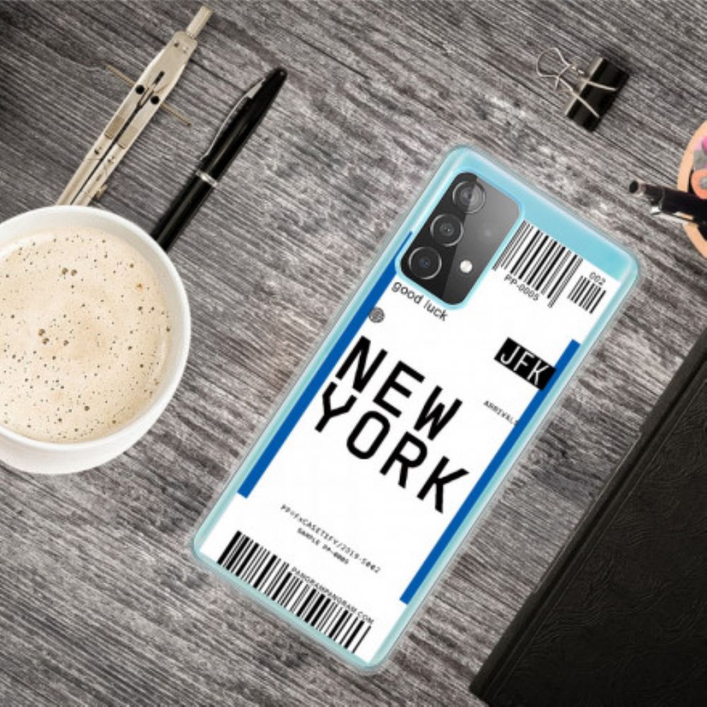 Hoesje voor Samsung Galaxy A32 4G Instapkaart Naar New York