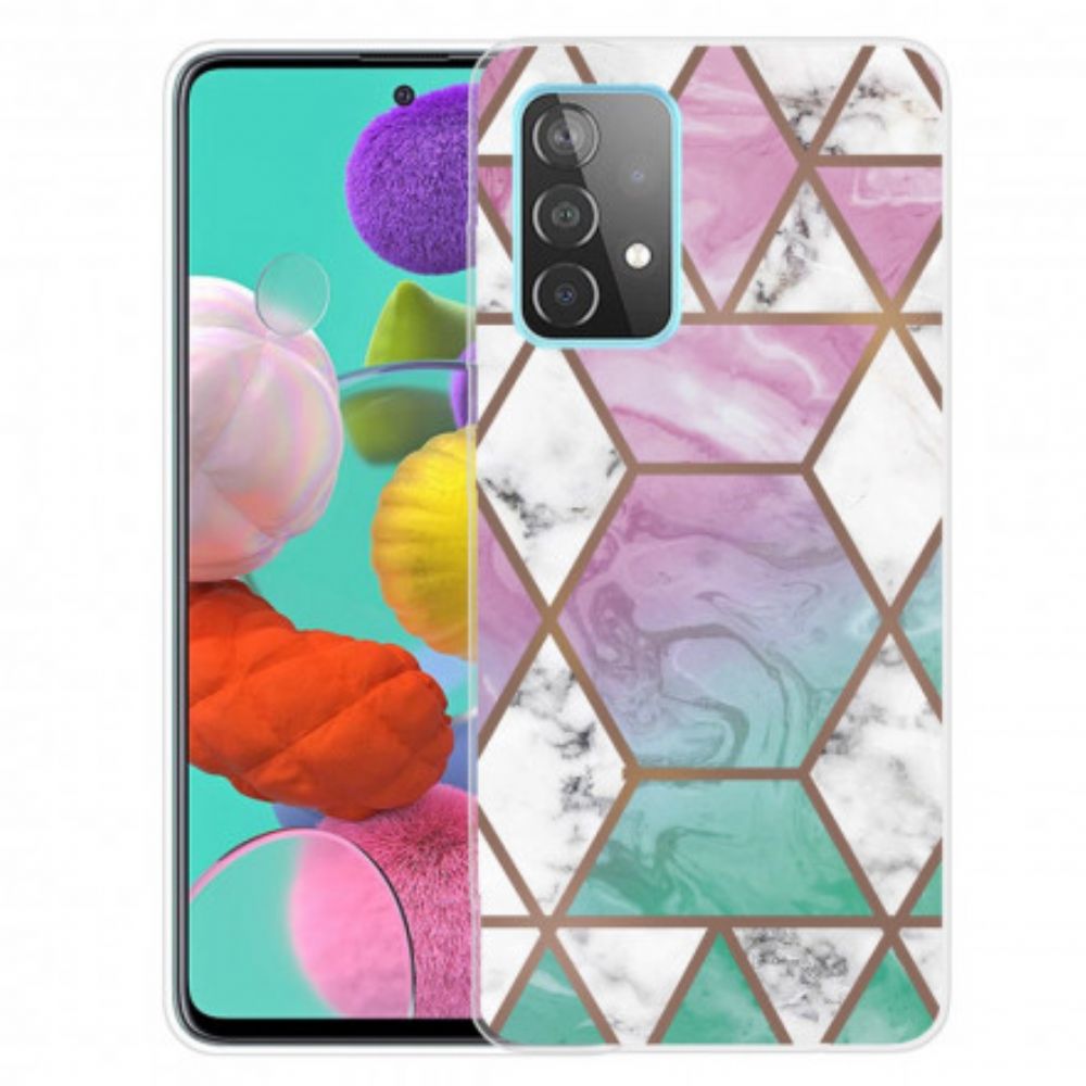 Hoesje voor Samsung Galaxy A32 4G Variabele Geometrische Marmer