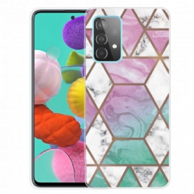 Hoesje voor Samsung Galaxy A32 4G Variabele Geometrische Marmer