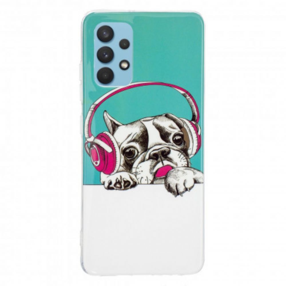 Telefoonhoesje voor Samsung Galaxy A32 4G Fluorescerende Hond