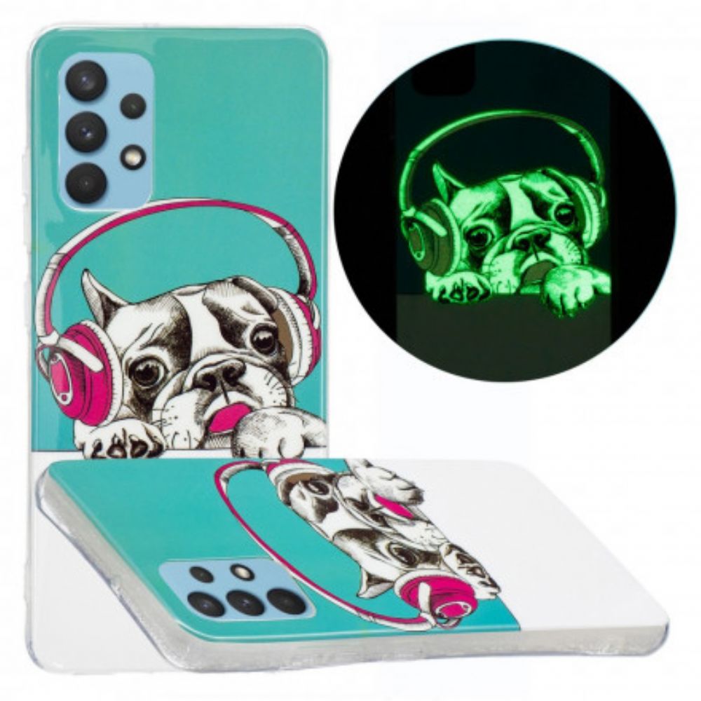 Telefoonhoesje voor Samsung Galaxy A32 4G Fluorescerende Hond