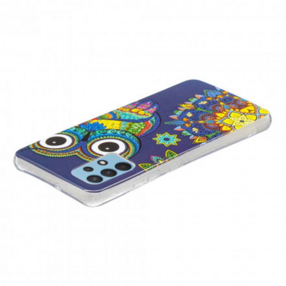 Telefoonhoesje voor Samsung Galaxy A32 4G Fluorescerende Mandala Uil