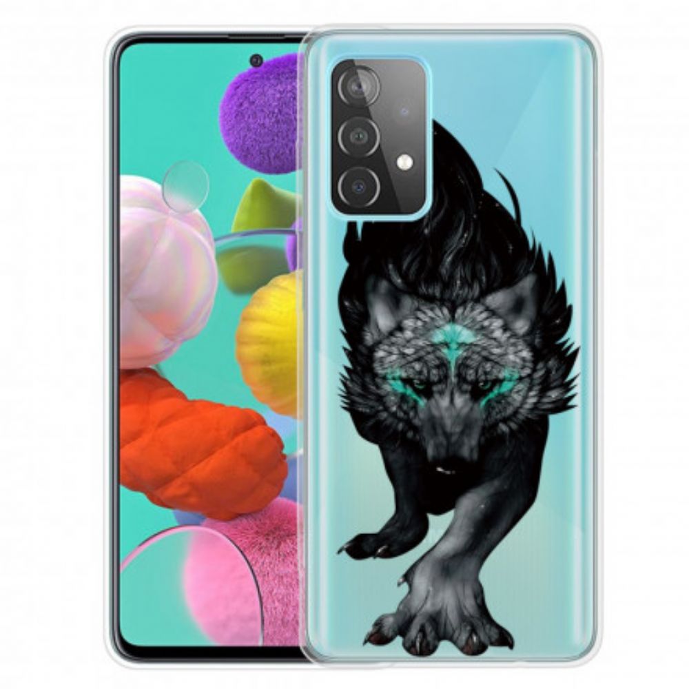 Telefoonhoesje voor Samsung Galaxy A32 4G Grafische Wolf