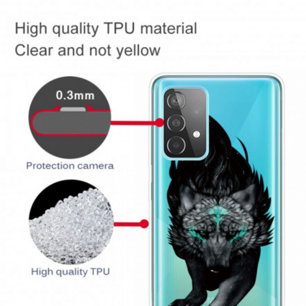 Telefoonhoesje voor Samsung Galaxy A32 4G Grafische Wolf