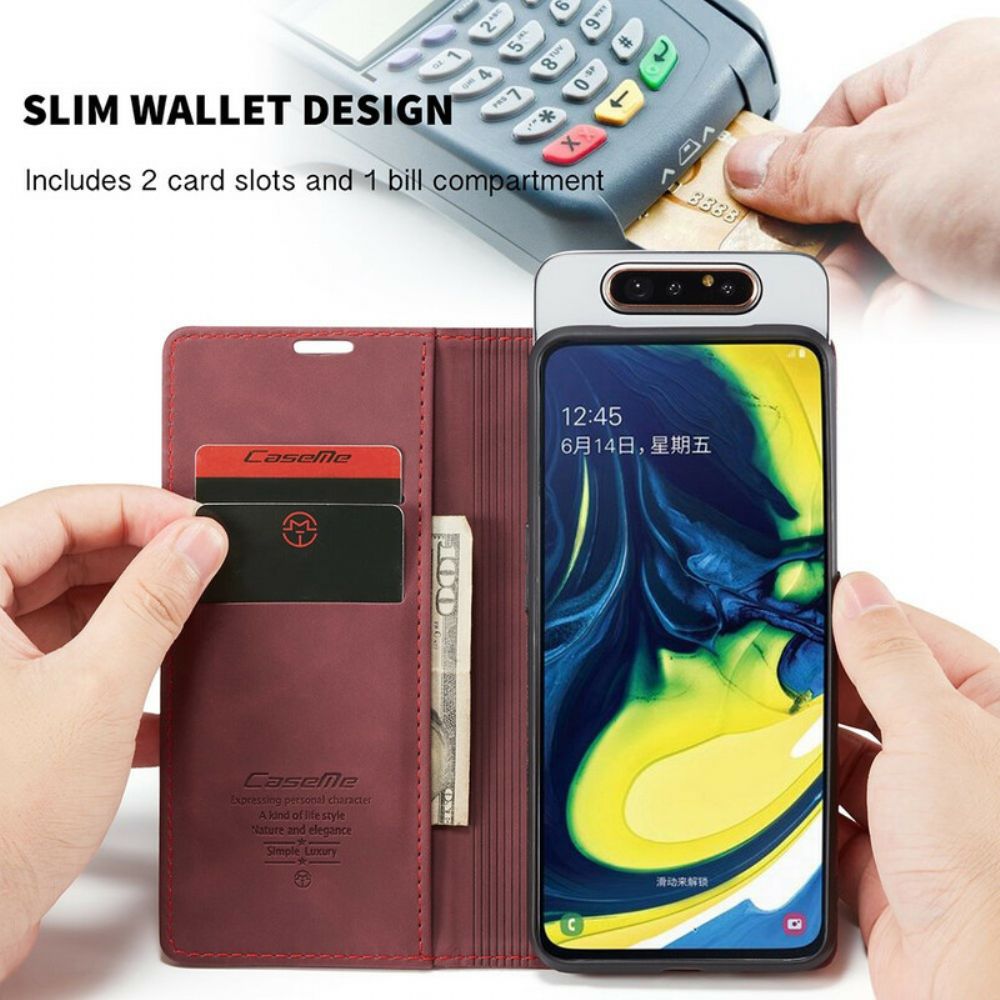 Bescherming Hoesje voor Samsung Galaxy A90 / A80 Folio-hoesje Caseme Kunstleer