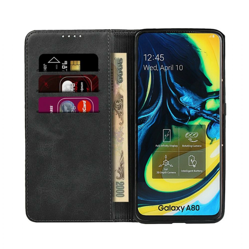 Bescherming Hoesje voor Samsung Galaxy A90 / A80 Folio-hoesje Kunstleer Stiksels