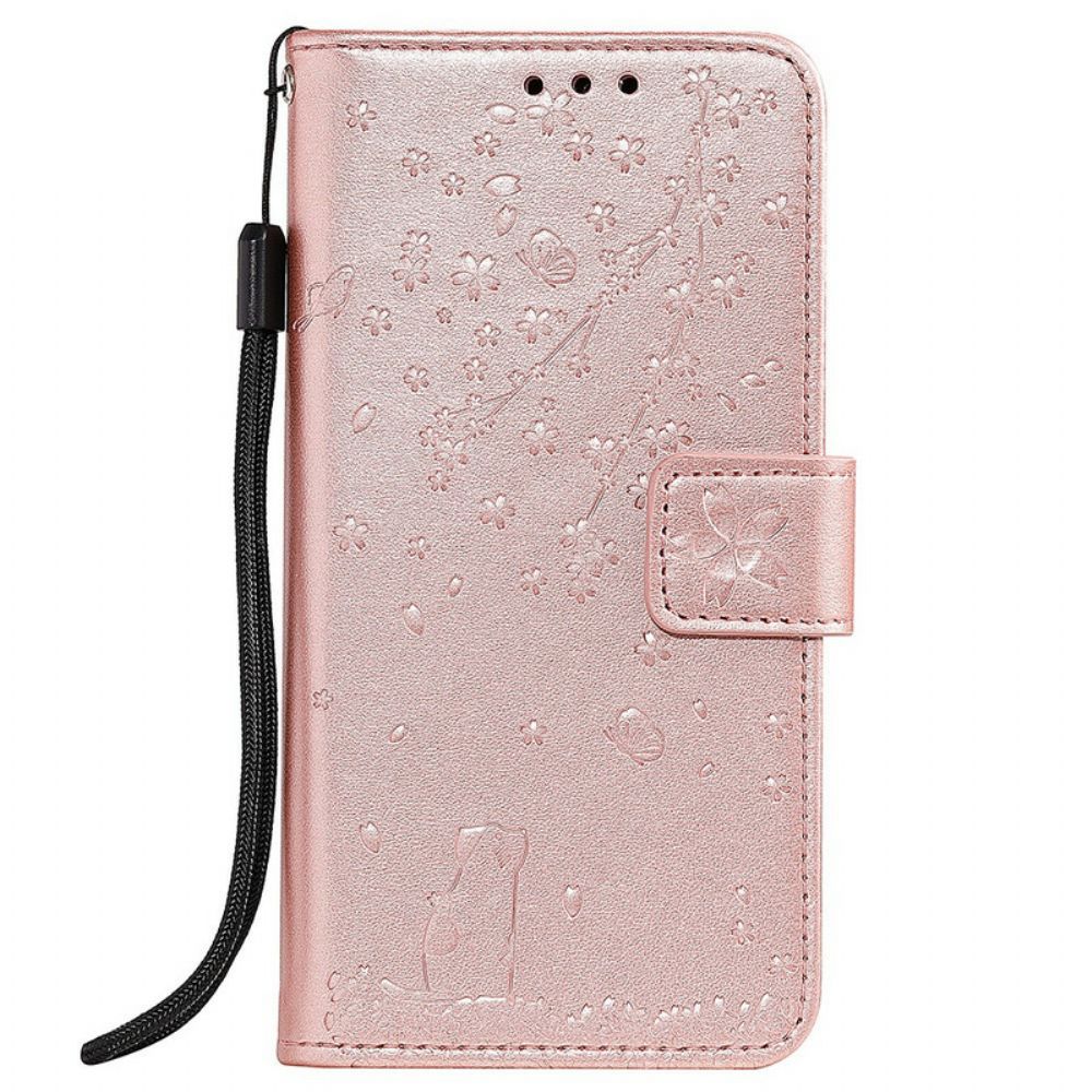 Folio-hoesje voor Samsung Galaxy A90 / A80 Met Ketting Band Mijmering