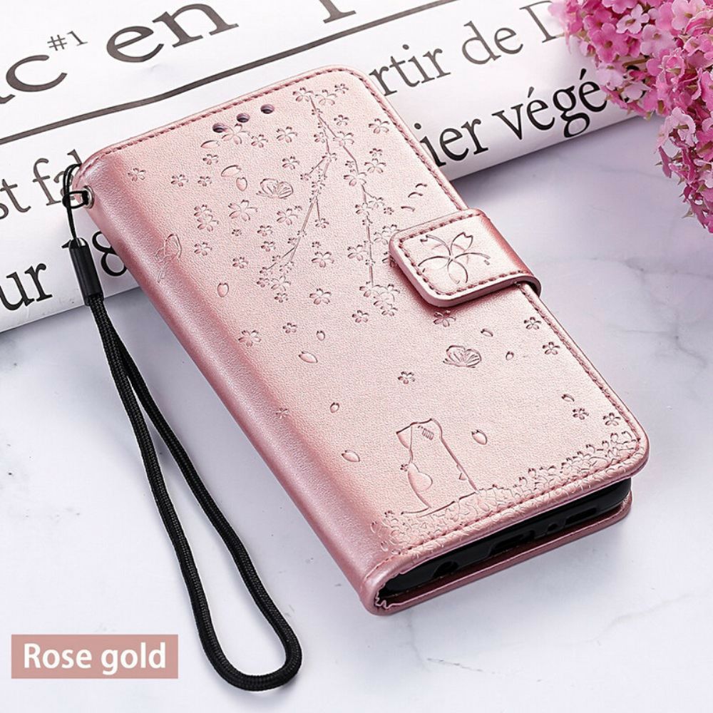 Folio-hoesje voor Samsung Galaxy A90 / A80 Met Ketting Band Mijmering