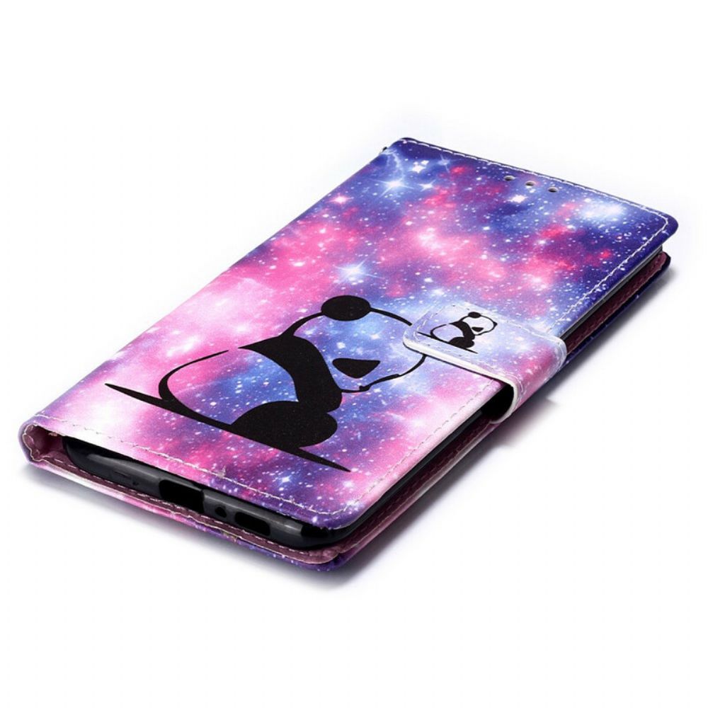 Folio-hoesje voor Samsung Galaxy A90 / A80 Panda Galaxy