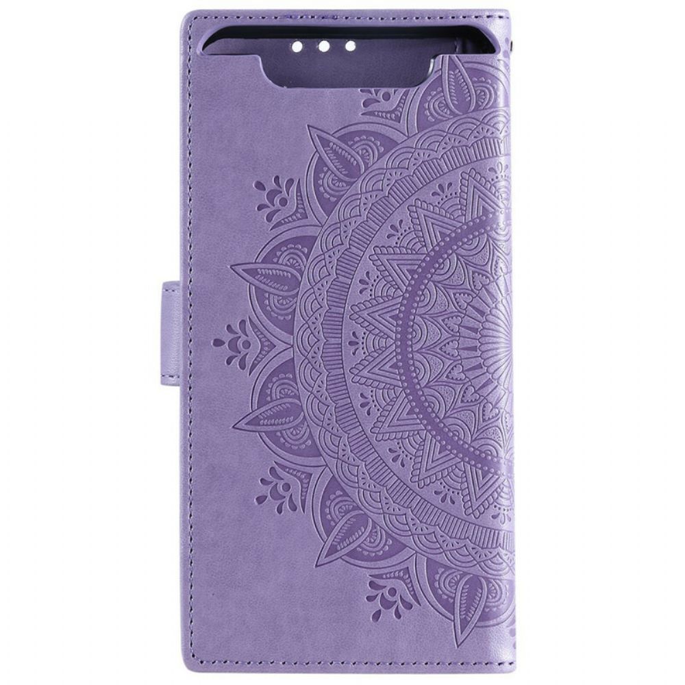 Folio-hoesje voor Samsung Galaxy A90 / A80 Zon Mandala