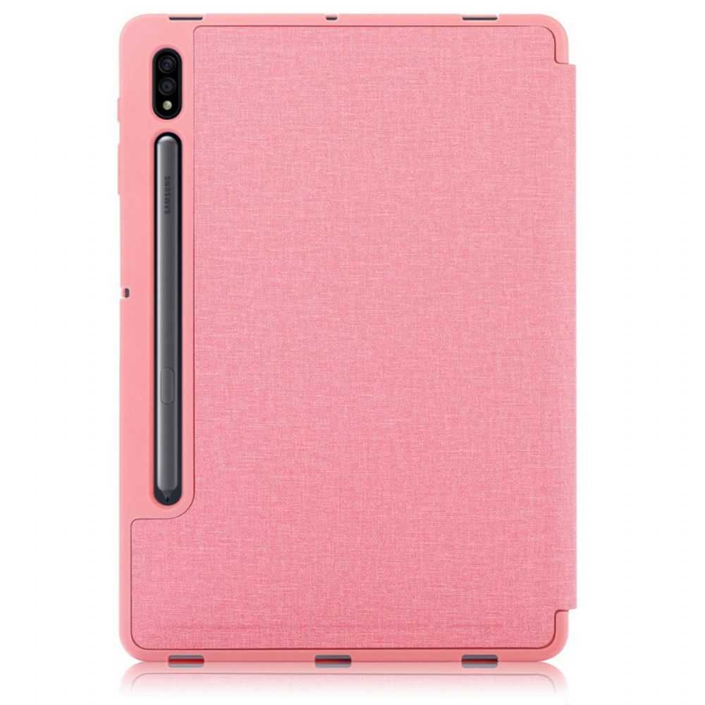 Bescherming Hoesje voor Samsung Galaxy Tab S7 FE Origami Stof Textuur