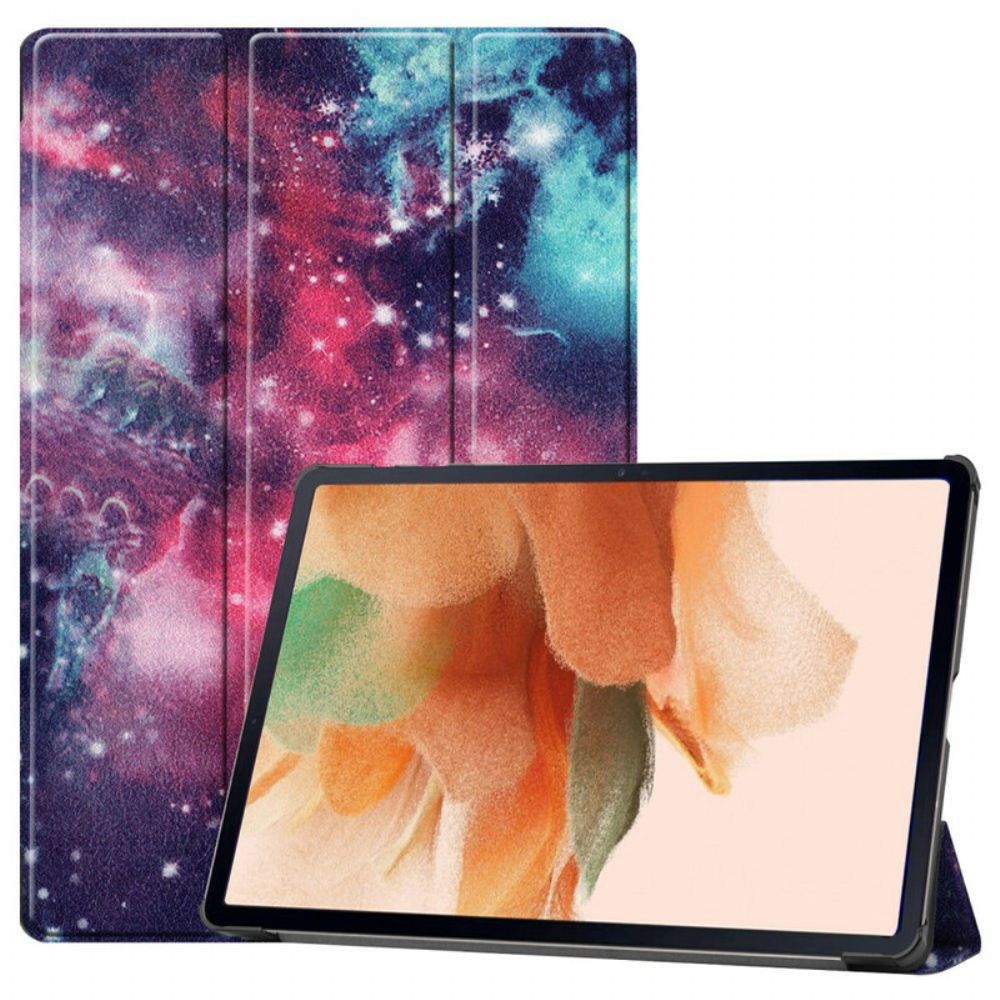 Bescherming Hoesje voor Samsung Galaxy Tab S7 FE Space Penhouder