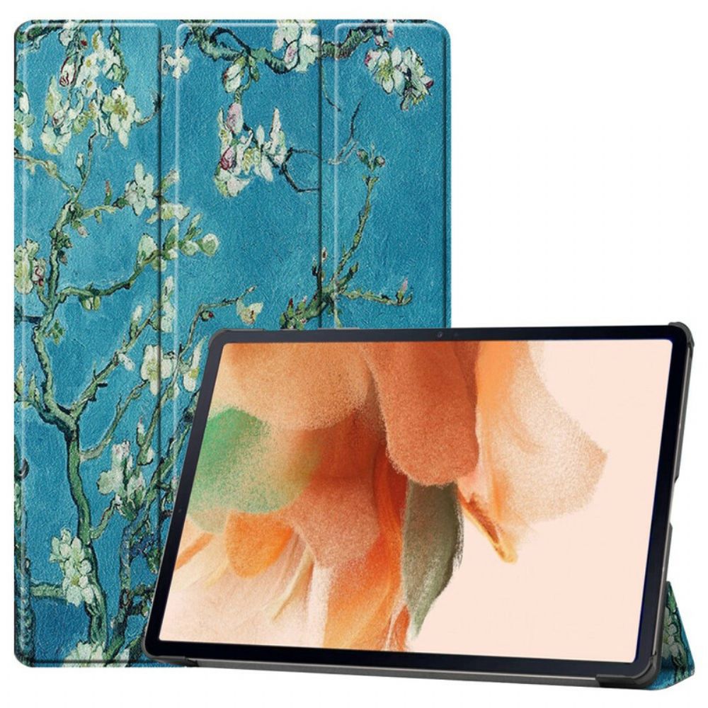 Bescherming Hoesje voor Samsung Galaxy Tab S7 FE Takken Stylushouder