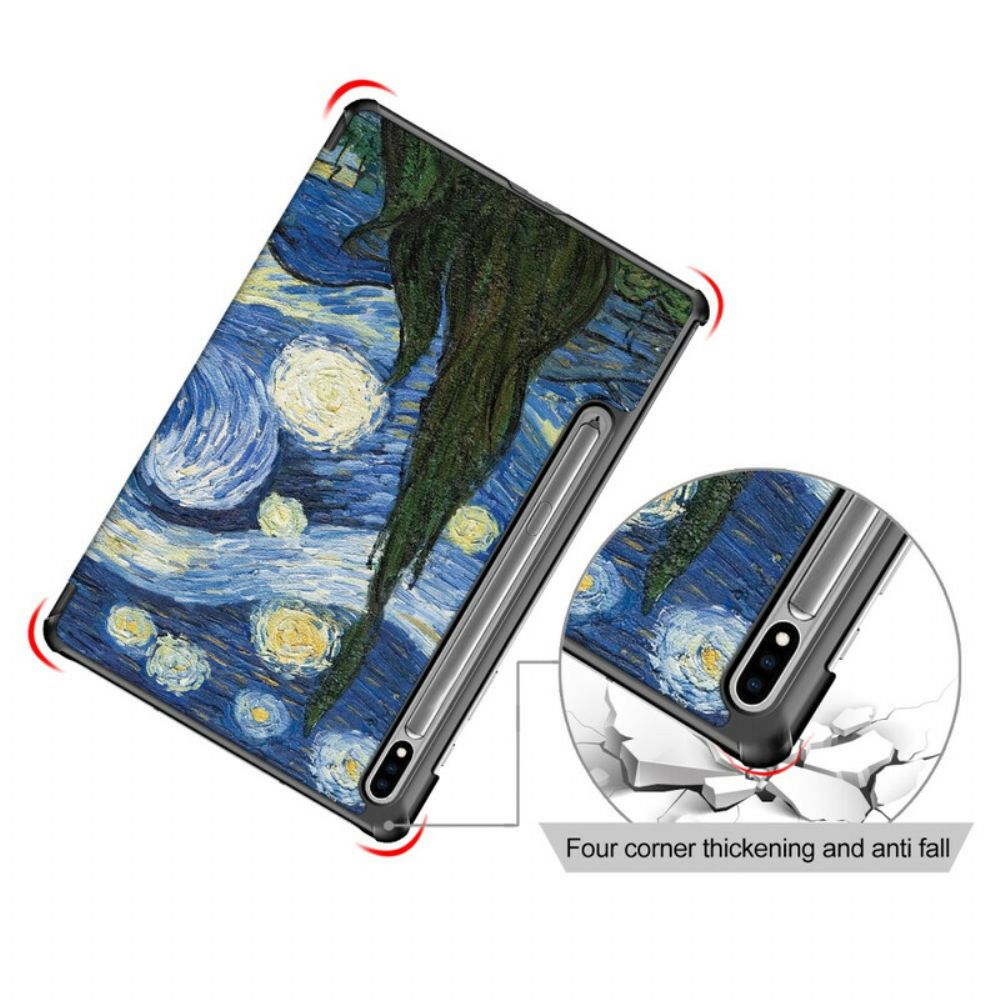 Bescherming Hoesje voor Samsung Galaxy Tab S7 FE Verbeterde Van Gogh