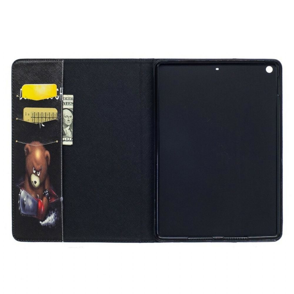 Leren Hoesje voor iPad 9.7" Gevaarlijke Beer