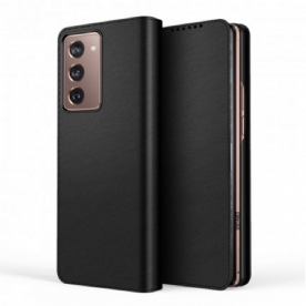 Bescherming Hoesje voor Samsung Galaxy Z Fold 2 Folio-hoesje Echt Leer