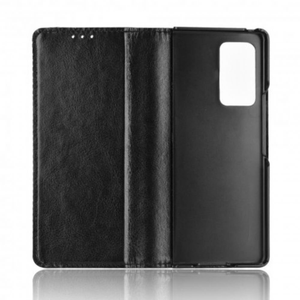 Bescherming Hoesje voor Samsung Galaxy Z Fold 2 Folio-hoesje Gestileerd Leereffect