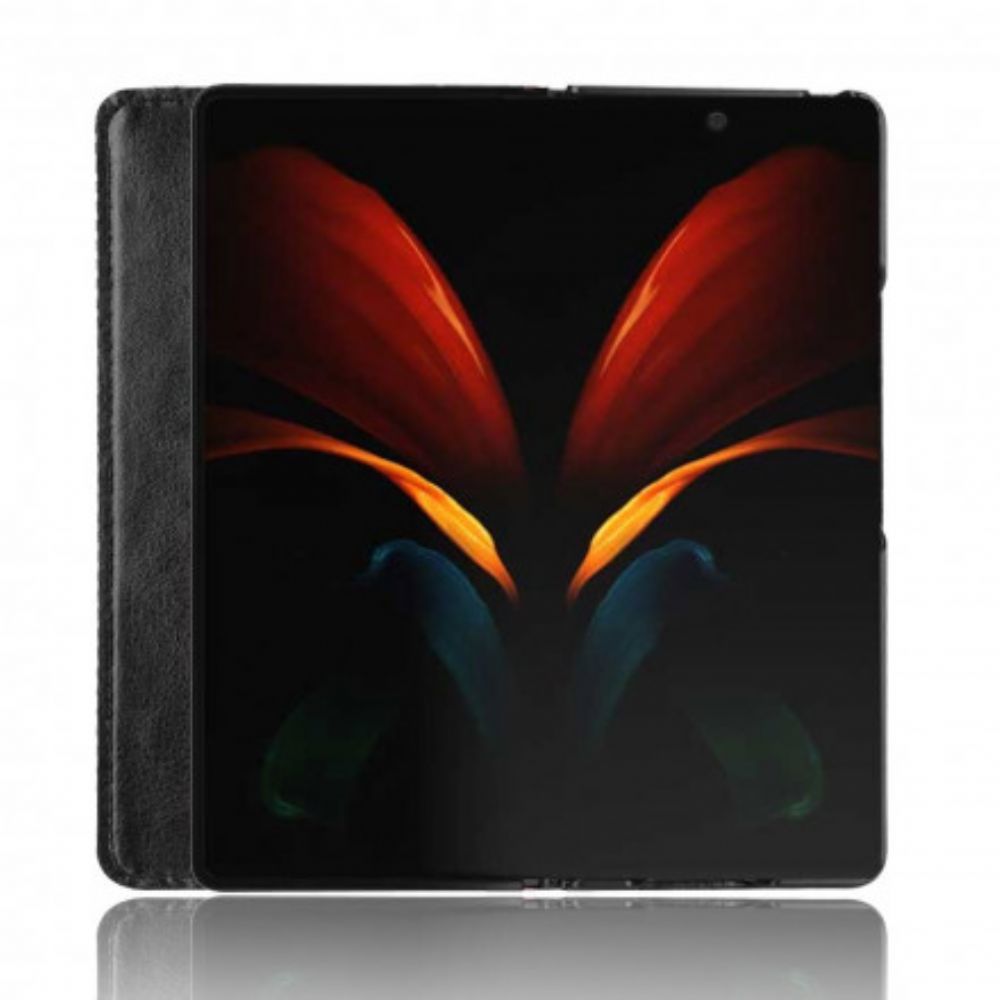 Bescherming Hoesje voor Samsung Galaxy Z Fold 2 Folio-hoesje Gestileerd Leereffect