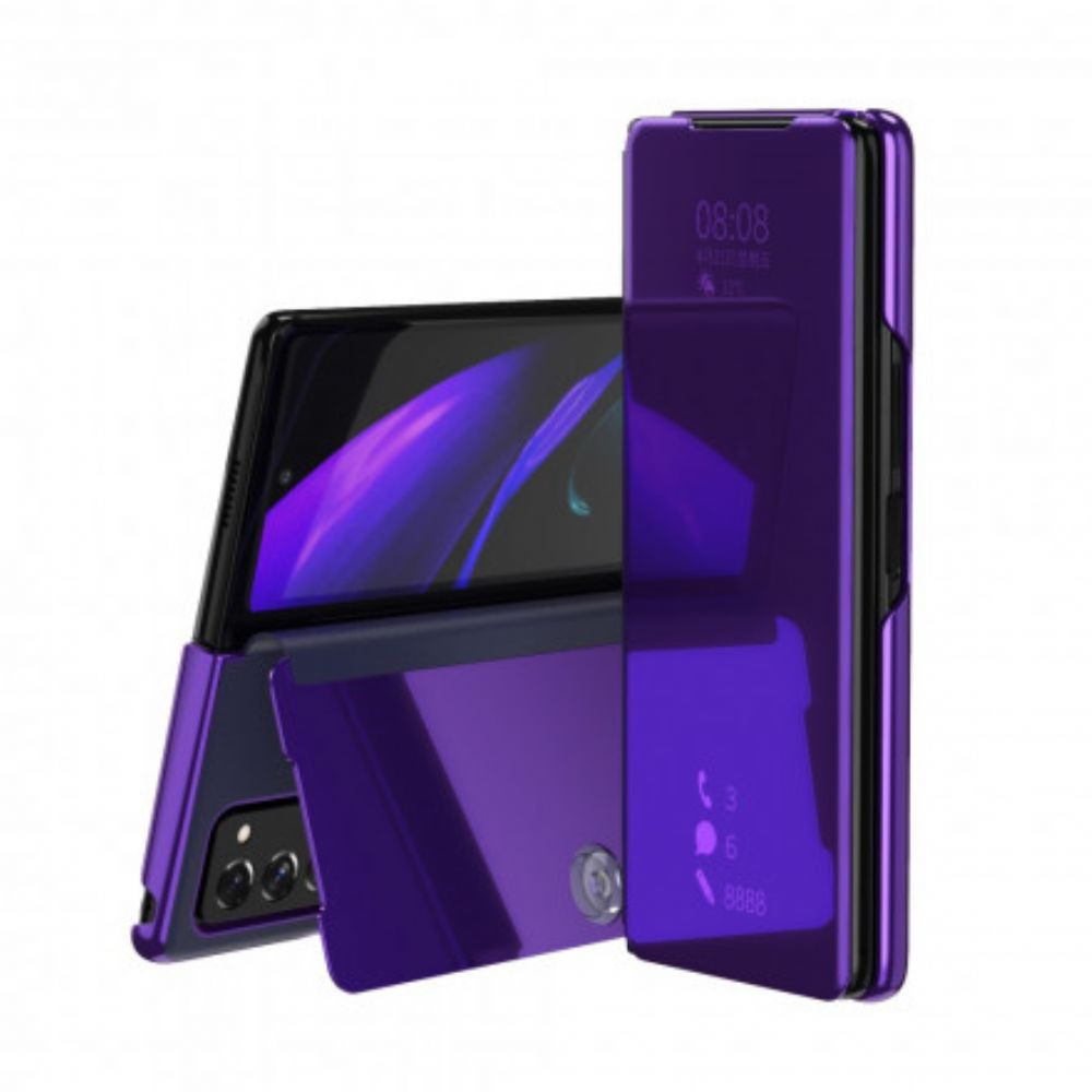 Bescherming Hoesje voor Samsung Galaxy Z Fold 2 Multifunctioneel Spiegeleffect