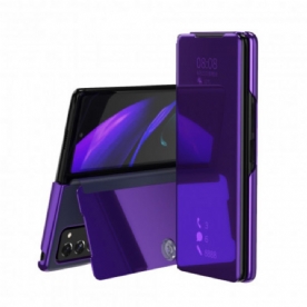 Bescherming Hoesje voor Samsung Galaxy Z Fold 2 Multifunctioneel Spiegeleffect