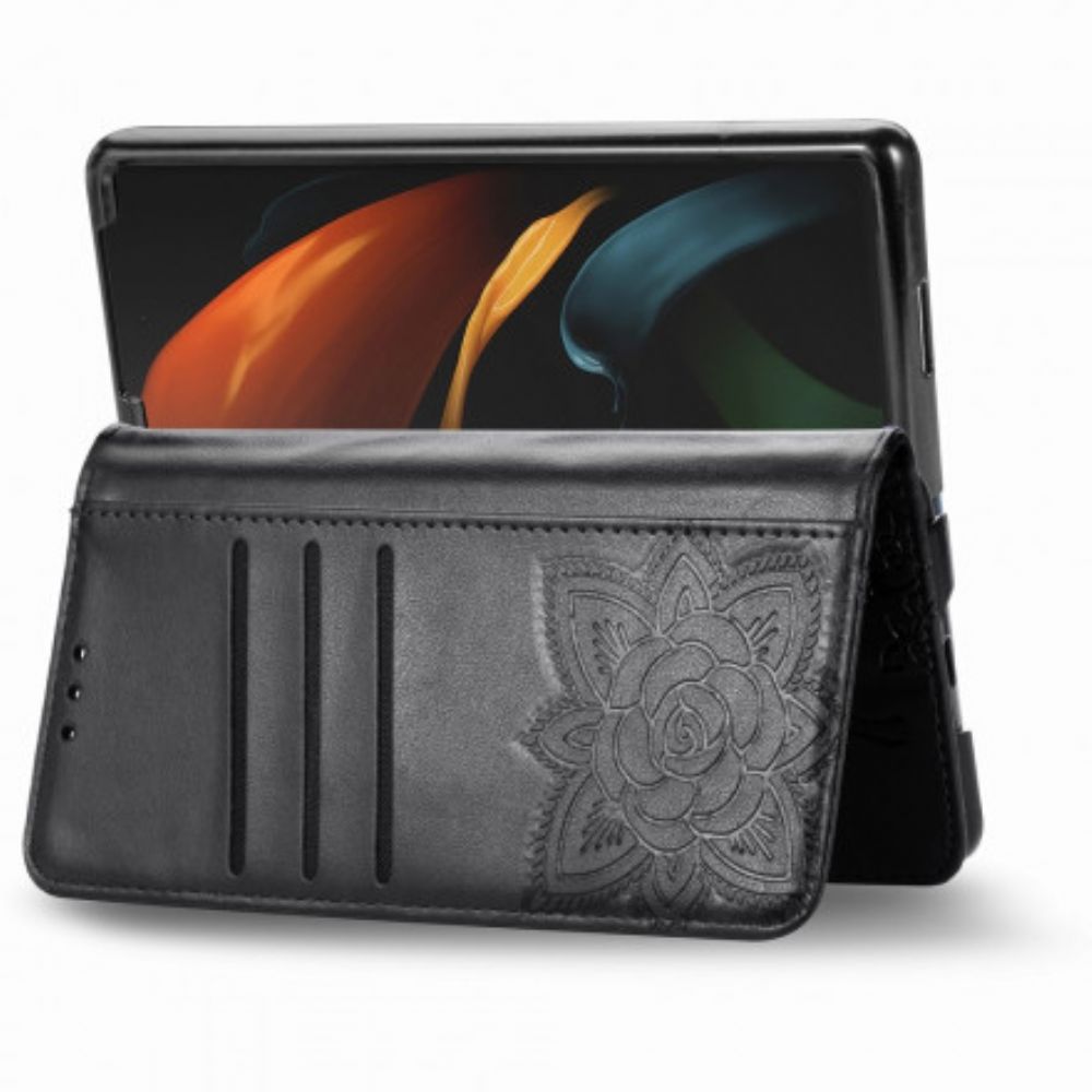 Folio-hoesje voor Samsung Galaxy Z Fold 2 Vlinderontwerp Met Koord