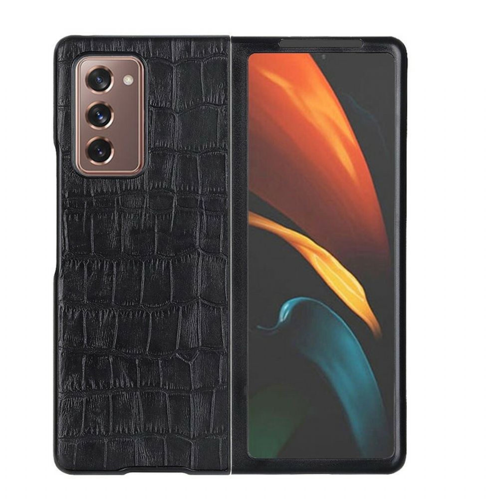 Hoesje voor Samsung Galaxy Z Fold 2 Echt Krokodillenleer