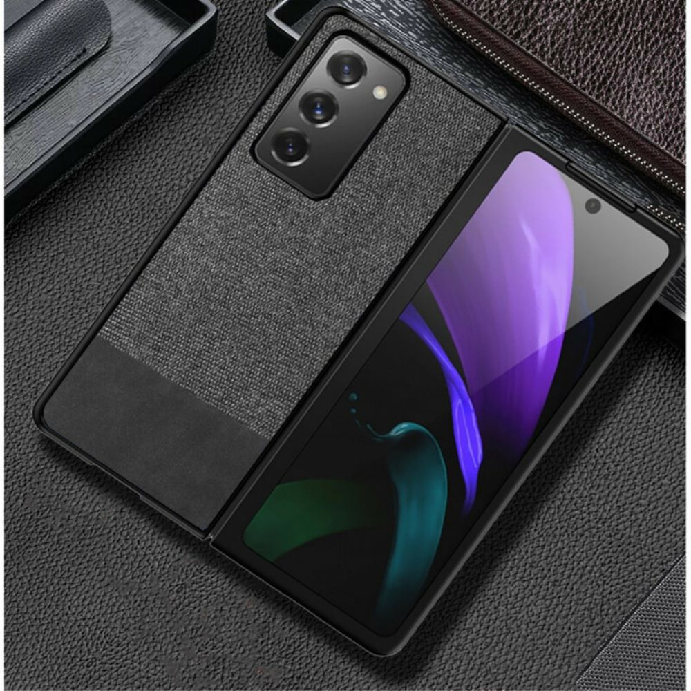 Hoesje voor Samsung Galaxy Z Fold 2 Faux Leer En Stof