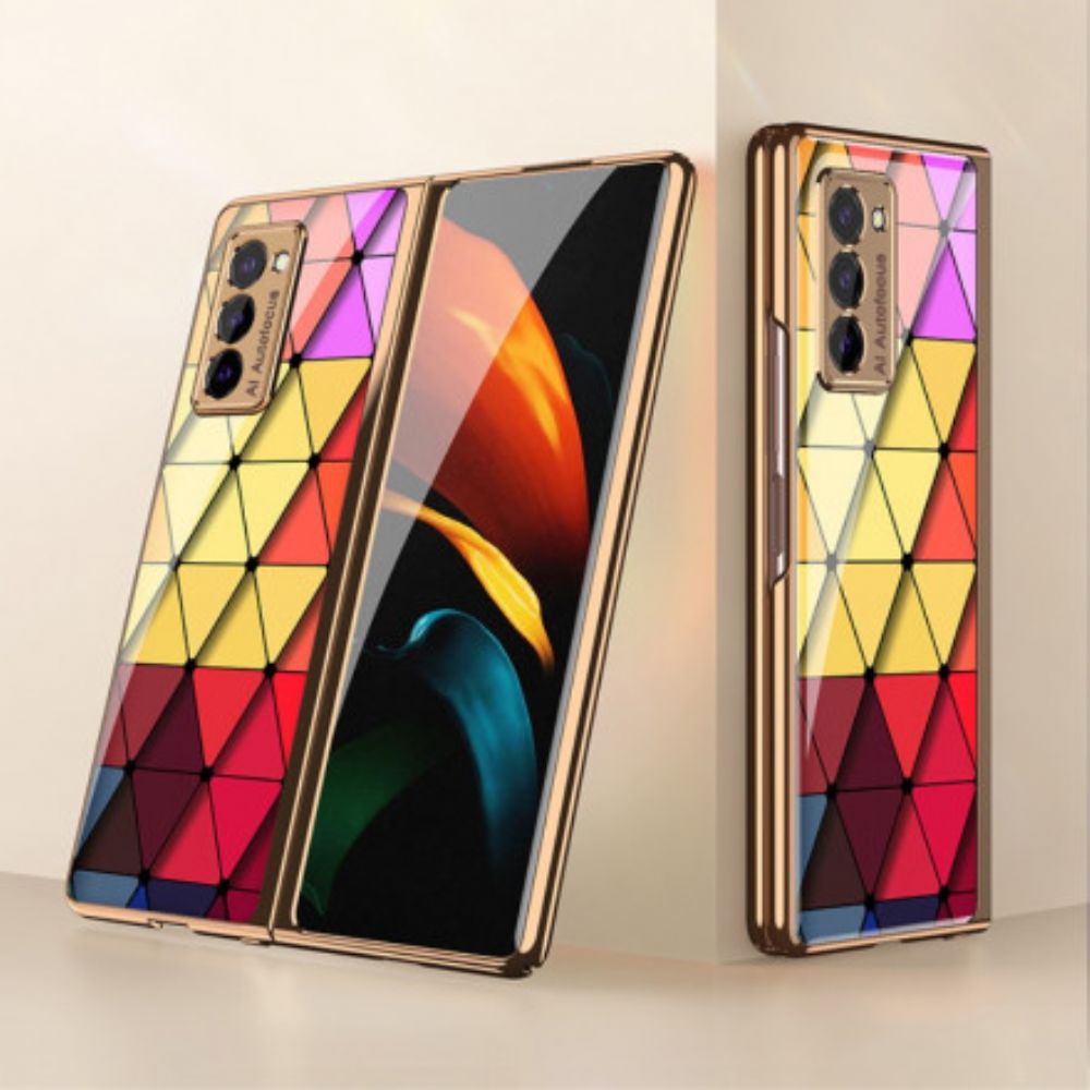 Hoesje voor Samsung Galaxy Z Fold 2 Gehard Glas Driehoeken Gkk