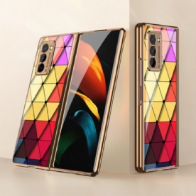 Hoesje voor Samsung Galaxy Z Fold 2 Gehard Glas Driehoeken Gkk