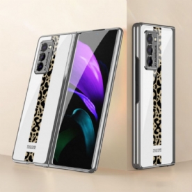 Hoesje voor Samsung Galaxy Z Fold 2 Gkk Leopard Gehard Glas