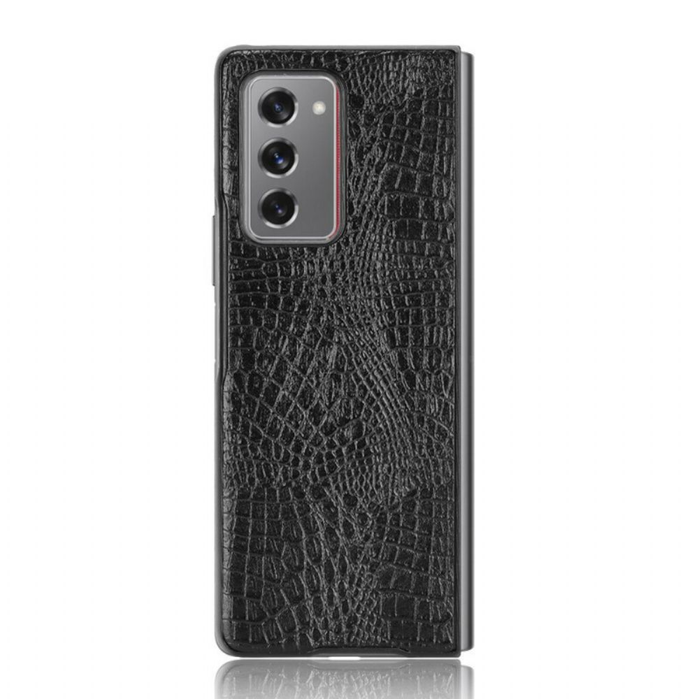 Hoesje voor Samsung Galaxy Z Fold 2 Krokodillenleer Stijl