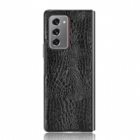 Hoesje voor Samsung Galaxy Z Fold 2 Krokodillenleer Stijl