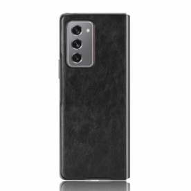 Telefoonhoesje voor Samsung Galaxy Z Fold 2 Lychee Van Kunstleer