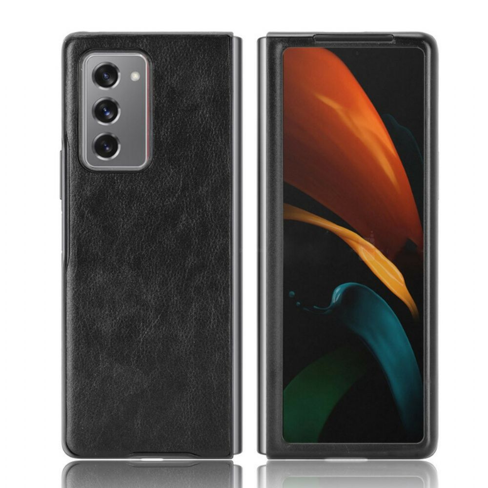 Telefoonhoesje voor Samsung Galaxy Z Fold 2 Lychee Van Kunstleer