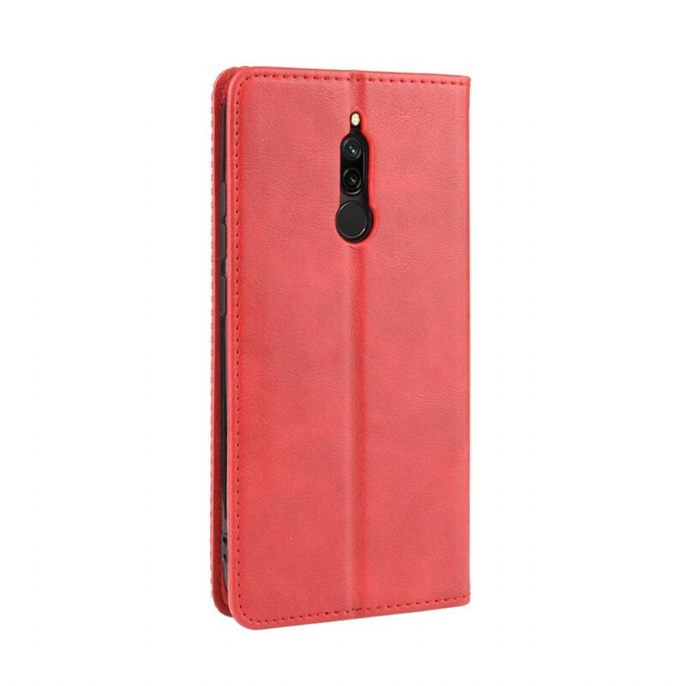 Bescherming Hoesje voor Xiaomi Redmi 8 Folio-hoesje Vintage Gestileerd Leereffect