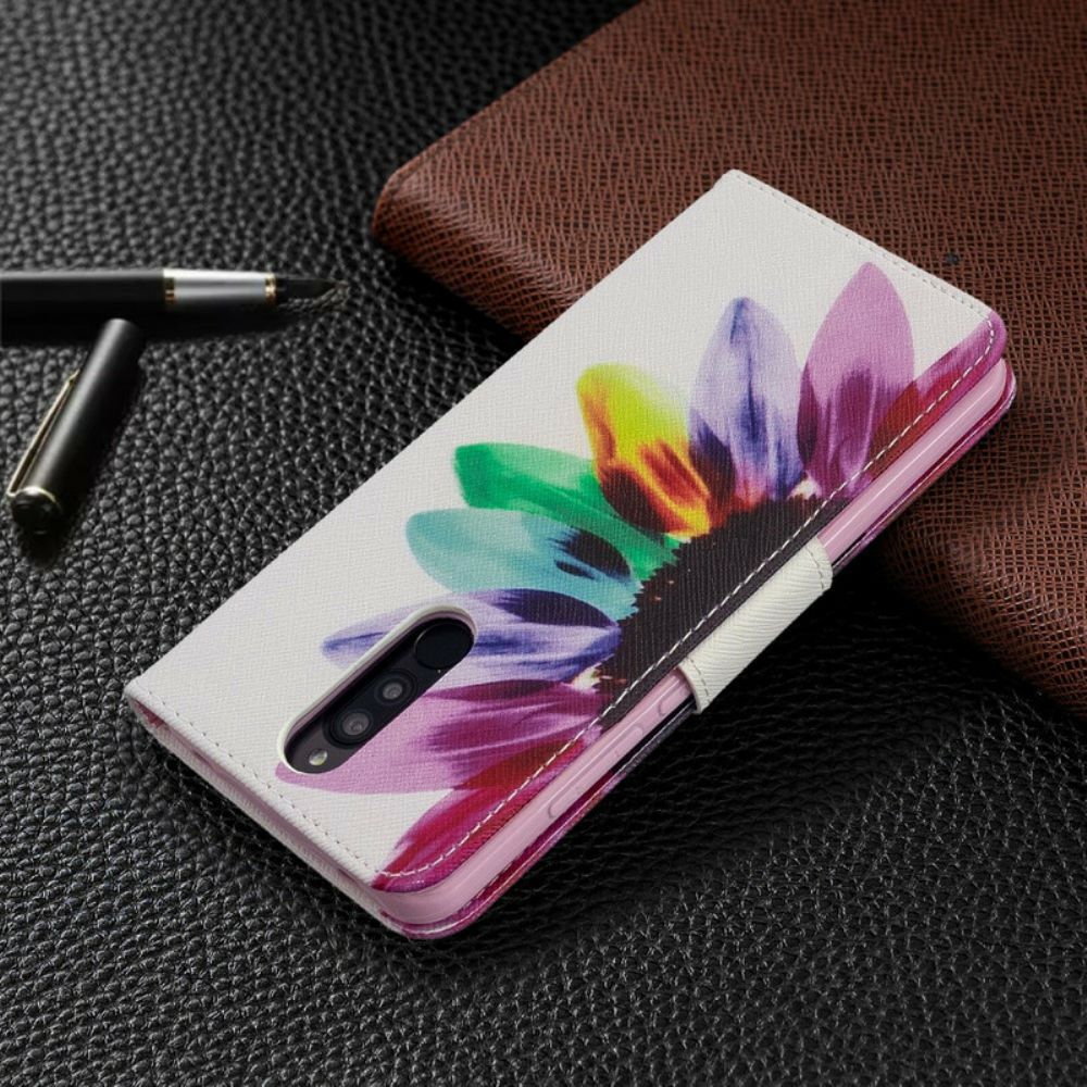 Folio-hoesje voor Xiaomi Redmi 8 Aquarel Bloem