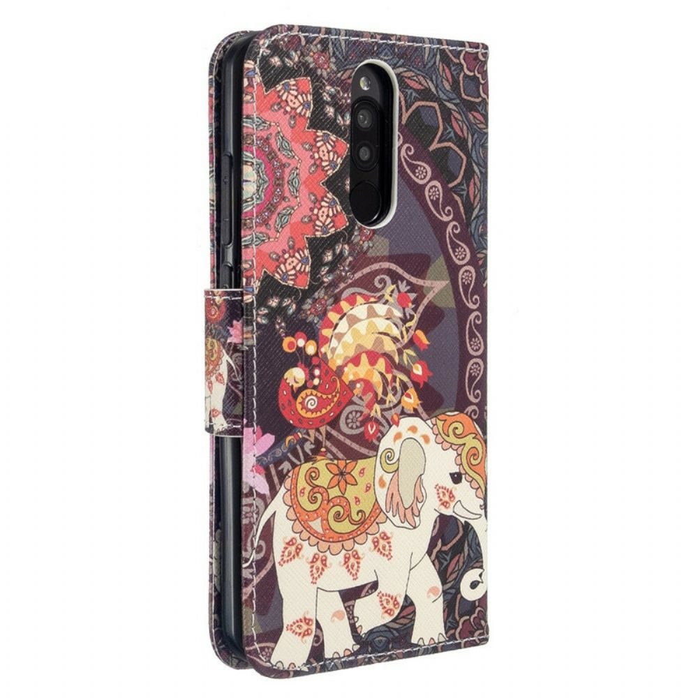 Folio-hoesje voor Xiaomi Redmi 8 Indische Olifanten